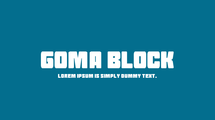 Goma Block Font